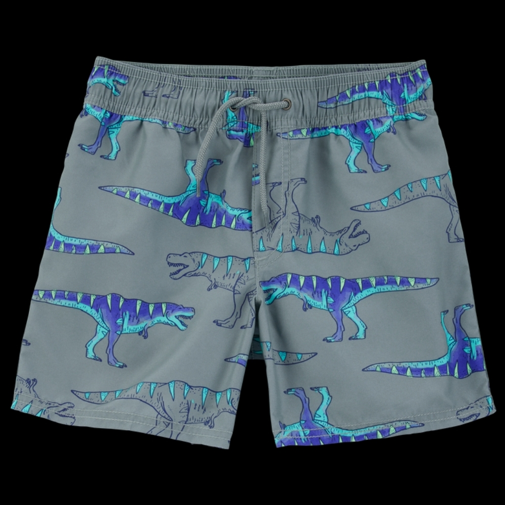 New With Tags Carter's Size 6 UPF 50+‎ Dinosaur Print Swim Trunks